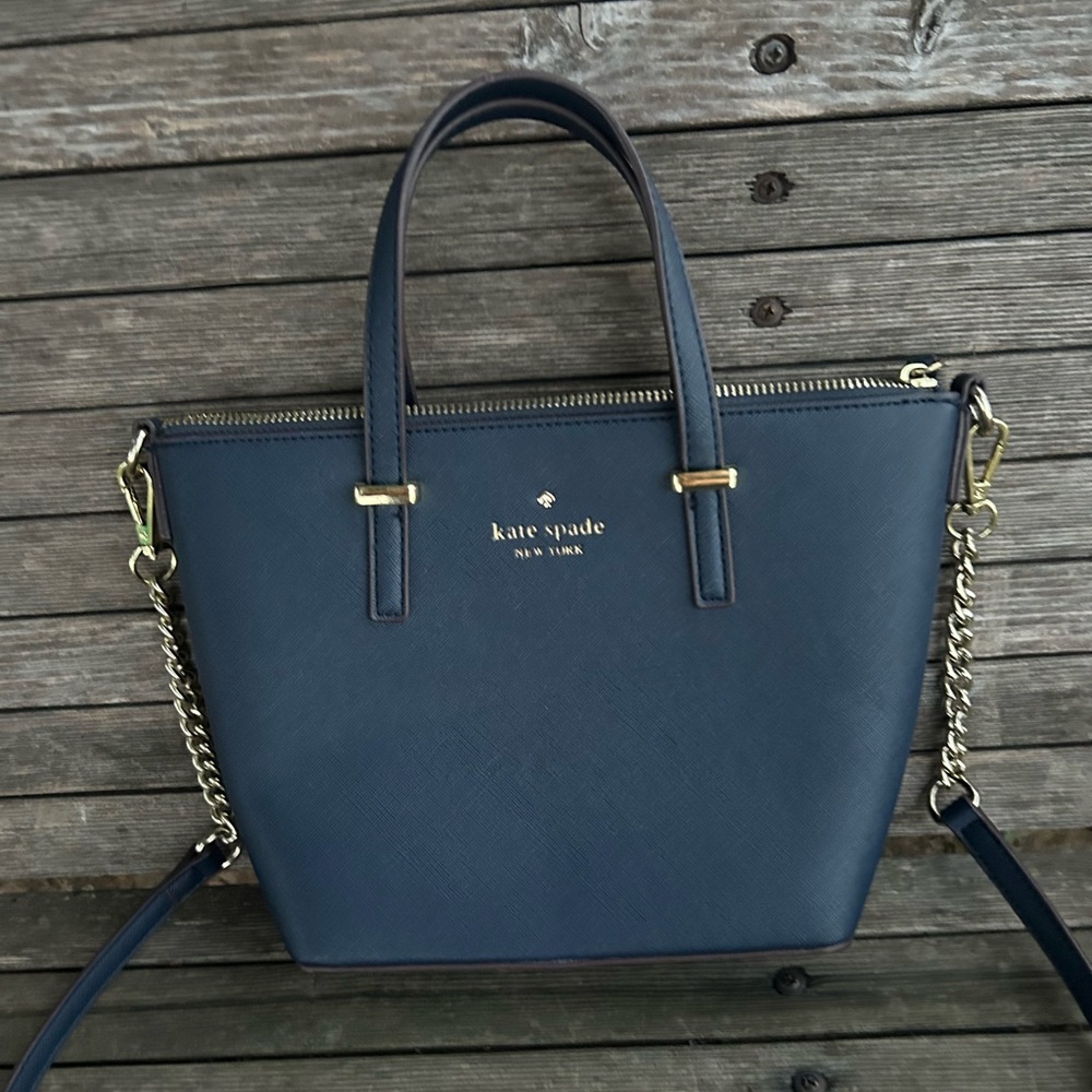 Kate Spade Blue Crossbody Bag leather. Like new